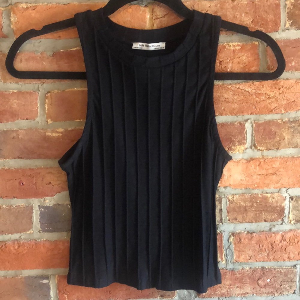 Knit Racerback Crop Tank Top